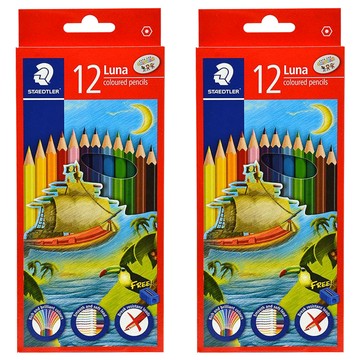 STAEDTLER 施德樓 LUNA 油性紙盒色鉛筆  12色  2盒