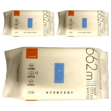 Combi 康貝 海洋深層水柔濕巾 厚  20張  3包