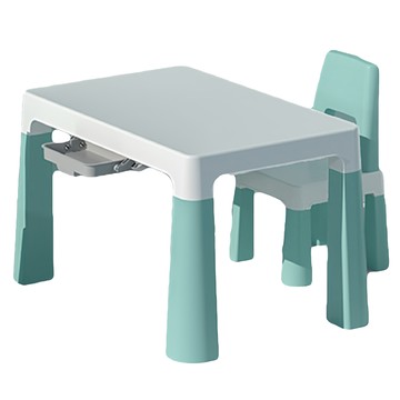 韓系 綠色 兒童學習桌椅組合 寶寶遊戲桌