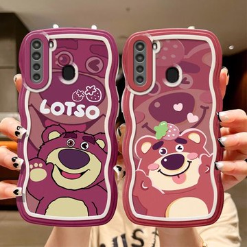 適用三星A32 4G手機殼個性卡通galaxy a31 4g保護套ins草莓熊samsung a21日韓可愛女生sx a32時尚搞怪a31硅膠
