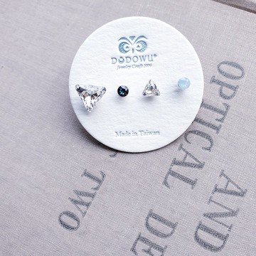 │晶鑽系列│頂級醫療鋼抗過敏晶鑽單隻組合四