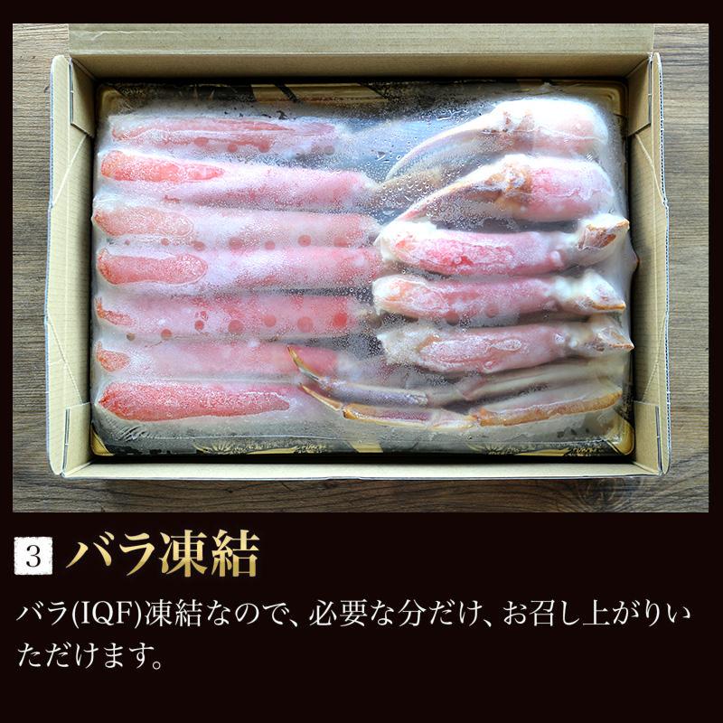 極上 特大 生ズワイガニ 2.4kg（800g×3p）6〜9人前 5Lサイズ 生食可 カット済み ずわいがに かに 鍋 ズワイ蟹 冷凍 ギフト お歳暮 送料無料