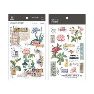 【Print-On Stickers 轉印貼紙】no.212-回憶似水年華 | 復古系列