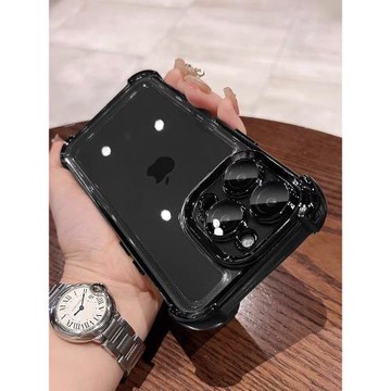 酷圖適用蘋果16pro氣囊防摔手機殼iphone14promax帶鏡頭膜15pro新款保護套plus高級感男女13全包超薄12簡約11