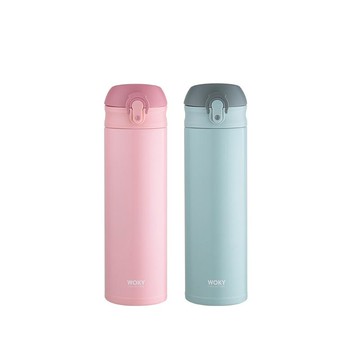 【預購】SWEET彈蓋不鏽鋼保溫瓶500ML(2色可選) 粉色