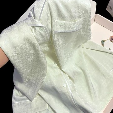 【夏天睡衣】帶胸墊 短袖短褲 長褲 雲朵棉 睡衣套裝 睡衣 大尺碼 寬鬆 女生 胸墊睡衣套裝 夏天睡衣套裝 短袖短褲 胸