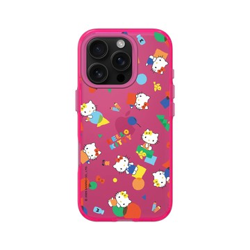 iPhone 16 Pro Clear 粉漾桃 - 三麗鷗-Hello Kitty - 堆積木時間-印花款