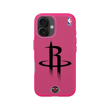iPhone 16 Clear 粉漾桃 - NBA - B&W-休士頓火箭 Houston Rockets B&W