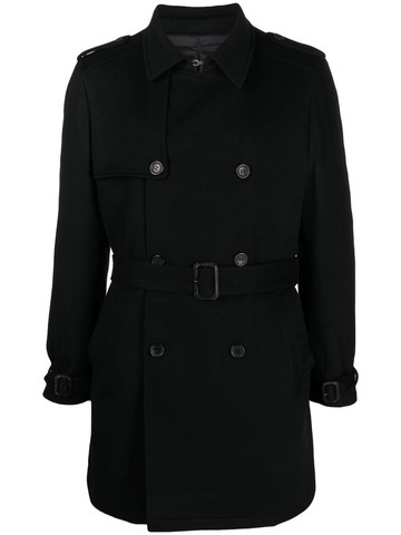 Reveres 1949 - double-breasted belted coat - men - Cashmere - 48 - Black