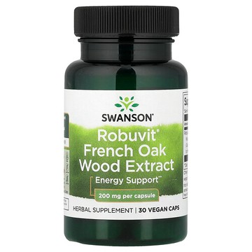 Swanson Vitamins, Robuvit 法國橡木提取物，200 毫克，30 粒素食膠囊