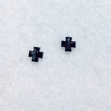 FOX Garden-BELIEVE 魅黑變色 十字/加號耳環 中性/男仕耳環