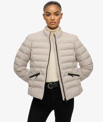 Superdry Women's City Fuji Padded Jacket Cream Size: 10