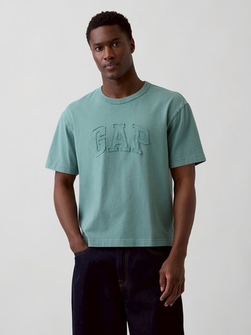 重磅寬鬆Gap Logo 短版T恤