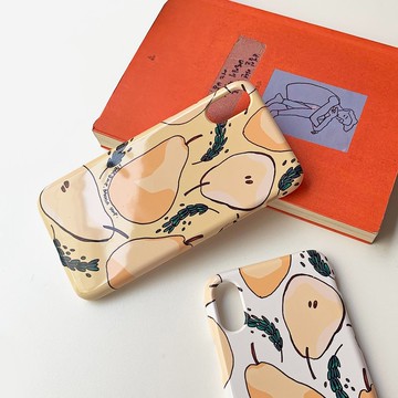 A Pear Yellow_亮面硬殼手機殼_MagSafe