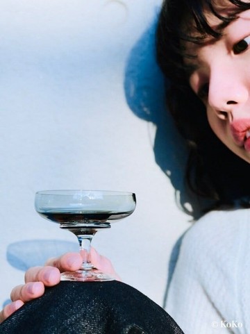 【Vintage】丹麥製 藍灰色雞尾酒杯 (利口酒杯)