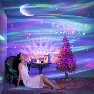 免運 可開發票 投影燈 氛圍燈 三代北極光星空投影小夜燈睡眠臥室月亮氛圍燈浪漫漫天星藍牙音響 快速出貨