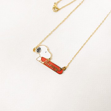 【卡片項鍊Card Necklace】史努比-字牌款