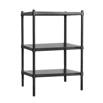 【dayneeds】極致美學75x45x120公分三層烤黑沖孔層架