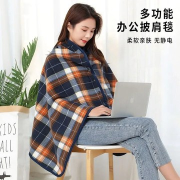 🔥臺灣出🔥【辦公室必備】多功能披肩毛毯搖粒絨辦公室午睡毯蓋毯帶扣