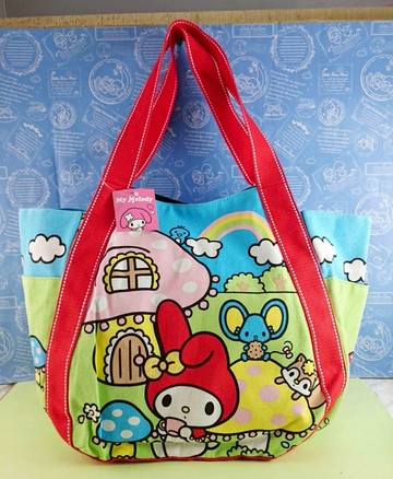 【震撼精品百貨】My Melody 美樂蒂~托特包_紅帶子