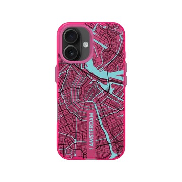 iPhone 16 Clear 粉漾桃 - JOCR - Amsterdam (Black Logo)