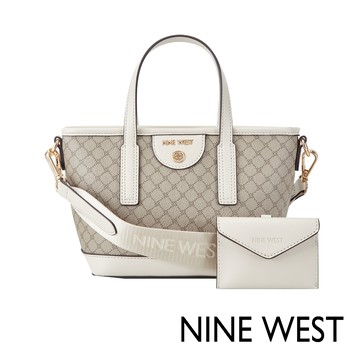 NINE WEST TADEO 拼接水餃包-LOGO紋(129475)