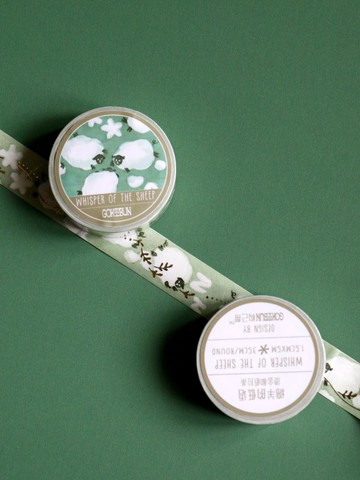 水彩風燙金拉條和紙膠帶 5米帶離型紙膠帶