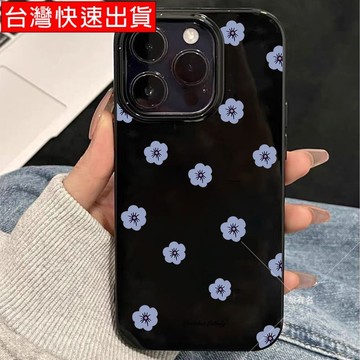 🔥免運🔥 滿屏藍茉莉適用iPhone17/16Promax果凍手機殼15防摔14蘋果13/12/11/X