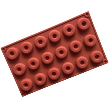 【嚴選&現貨】18連甜甜圈 矽膠模 蛋糕矽膠模 巧克力模 餅乾模 果凍模 手工皂模 小蛋糕模