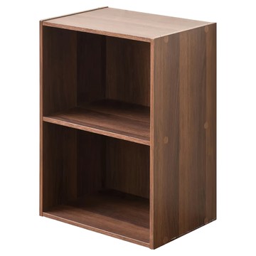 TZUMii 家居E1空櫃  兩格  寬41.5x深30x高60公分  胡桃色  1組