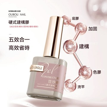 中標現貨 鷗博麗 ouboli 硬式建構底膠 多合一功效 裸色底膠 裸膚色 素顏膠 有色底膠 美甲功能膠 底膠建構封層