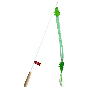 寵物星樂園 網管逗貓玩具  1個  綠色鱷魚