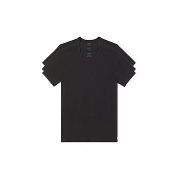 Calvin Klein CK 熱銷圓領衛衣短袖T恤(3入組禮盒)-黑色