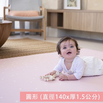 澳洲 Mikro Australia - 精緻美學地墊 - Pink Confetti 波爾卡圓點-粉-圓 (直徑140x厚1.5公分)