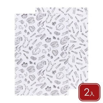 《NOW》美國 純棉擦拭布2入(燒烤美食76x51cm) | 清潔布 超細纖維布 擦車布 吸水布