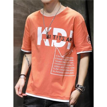 短袖t恤男士2025新款夏季ins潮牌潮流中袖體恤半袖寬松男裝上衣服