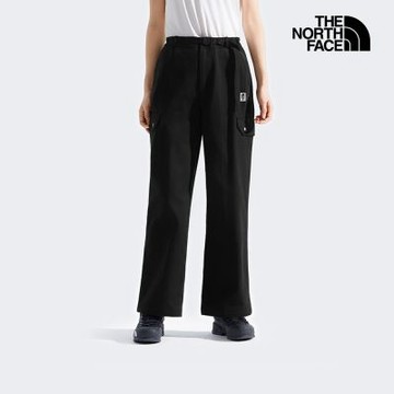 【The North Face 官方旗艦】 北面女款黑色M66純棉休閒長褲｜8DWWJK3