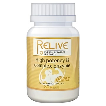 RELIVE 百大蔬果酵素天然B群 600mg 1罐  30錠
