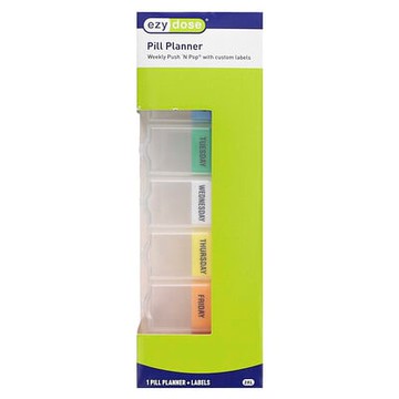 Ezy Dose, 帶標籤的每週 Push 'N Pop 方劑丸計劃器，2XL，1 個