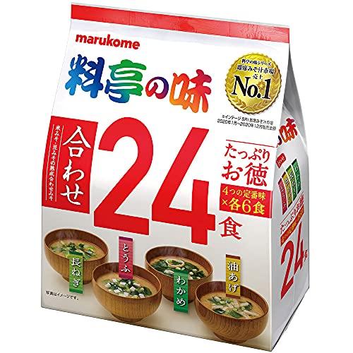 マルコメ たっぷり お徳 料亭の味 即席味噌汁(4種×6種) 24食×6袋