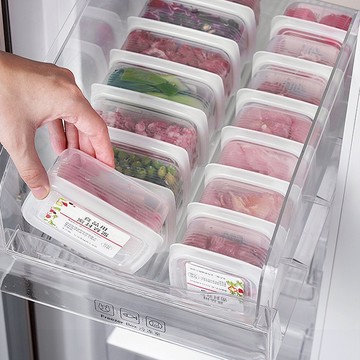 食品級冰箱收納盒 冷凍保鮮盒 分格密封盒 凍肉收納盒 廚房冷藏冷凍整理盒 抗菌保鮮盒 CBC