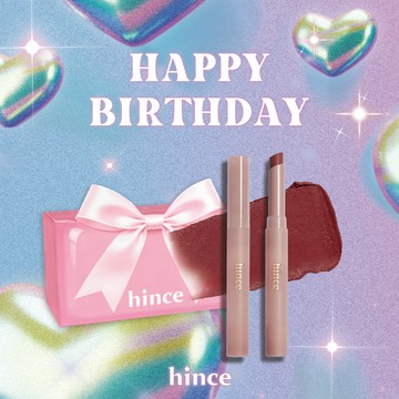 快速出貨【hince】生日快樂！輕盈絲滑細管口紅+獨家禮盒 (唇膏唇釉)(生日禮物)