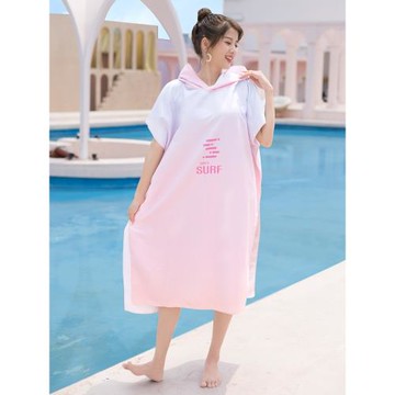 游泳浴巾速干吸水浴巾斗篷浴袍男女旅行便攜可穿裹浴巾海邊沙灘巾
