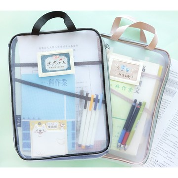 手作之 / A4紗網直式L型科目分類袋 (2色) SBG-374 考卷 課本 收