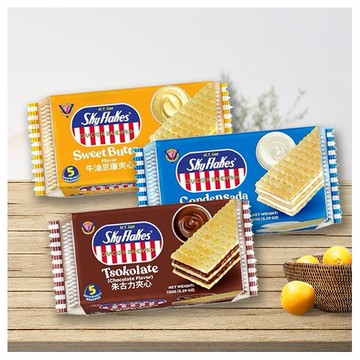 SKYLAKES 空中霸王~夾心餅乾(甜奶風味 / 朱古力風味 / 鮮奶油風味)150g 款式可選