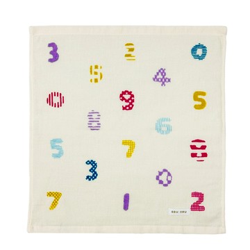 日本丸真 SOU SOU 經典原創純棉洗臉巾 彩色數字_廠商直送