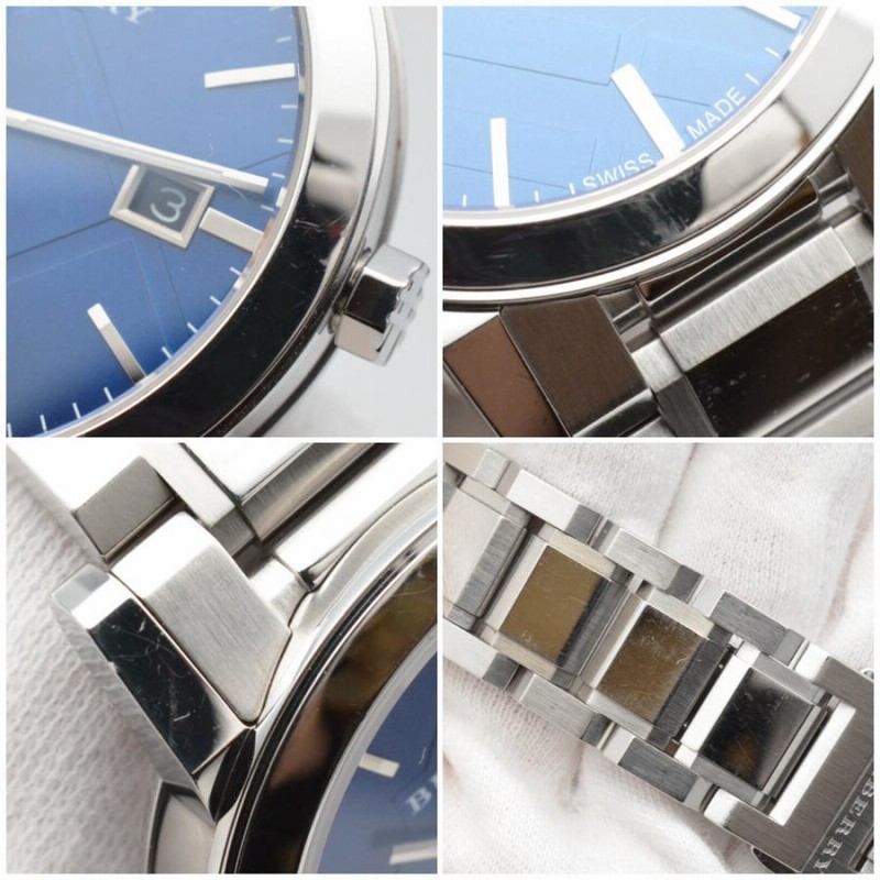 BURBERRY バーバリー BU9031 THE CITY クォーツ デイト 電池式 38mm ブルー チェック柄文字盤 デイト表示 メンズ時計  腕時計 【中古】 | LINEブランドカタログ