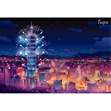 愛樂絲 - 台灣之美-台北夜景 台灣製 S300片夜光拼圖 A030-002