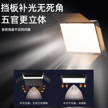 新品攝影手機補光燈10寸美顏平板燈LED方燈便捷桌面主播擋板燈