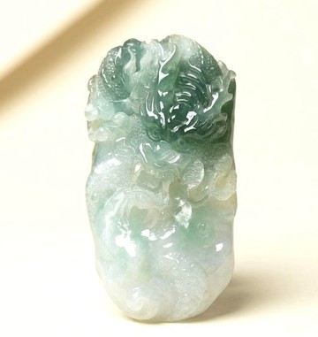 【龍行天下】冰種飄花翡翠龍牌項鍊 | 天然緬甸玉翡翠A貨 | 送禮